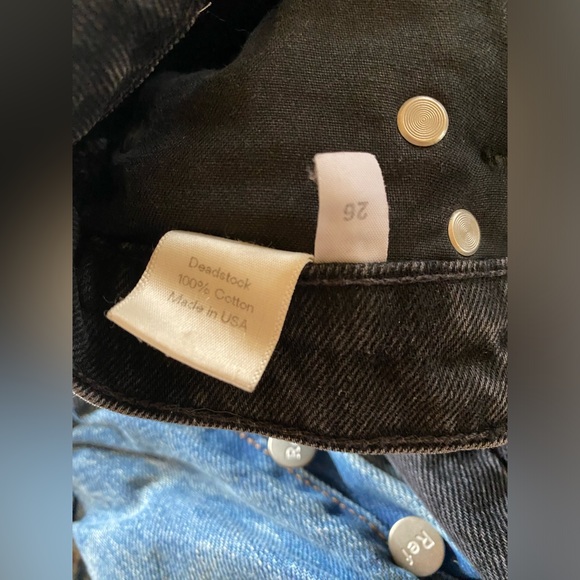 Reformation Allie rigid denim shorts size 26 vintage black - Picture 3 of 12